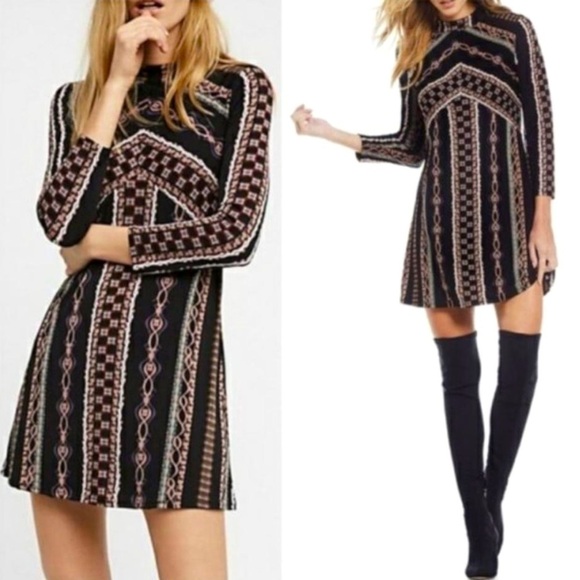 FREE People Stella jersey graphic chain print mini dress - Picture 12 of 12